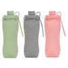 Taza de Agua de Silicona Plegable para Viaje, Grado Alimenticio, Portátil, Retráctil, Gran Capacidad, para Exteriores, Viajes, Ciclismo