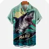 AliExpress Amazon comercio exterior transfronterizo Nueva camisa casual de hombre de talla grande, ajustada, a la moda, con estampado 3D, de manga corta para hombre