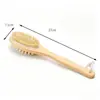 Cepillo de baño exfoliante de cerdas de jabalí cepillo corporal seco mango largo rascador de espalda madera de wengué transfronterizo