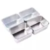 Caja de Almacenamiento de Alimentos de Acero Inoxidable, Cuadrada con Tapa, Caja de Almacenamiento de Alimentos para Refrigerador, Gran Capacidad, Sellada, a Prueba de Fugas, Caja para Conservar la Frescura
