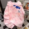 Otoño e Invierno Ins Marca de Moda Lindo Estampado de Cebra Tie-Dye Rosa Sudadera con Capucha Simple Estilo Coreano Americano Ins para Mujer
