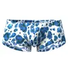 Ropa interior de hombre de leopardo con realce de volumen, de venta caliente en Europa y América, tiro bajo, bolsa 3D, sin restricciones, Boxer Briefs Sexy de moda para discoteca