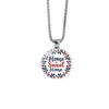 Collar Colgante de Luna Plateada Estilo Europeo y Americano con Diseño de Cabeza de Águila Bandera Americana, Cadena de Suéter de Moda, Superventas Transfronterizo