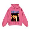 Sudadera con Capucha Estampado de Banda Pesada Rock 420g Lavada, Corte Holgado, Estilo Vintage Estilo Ins