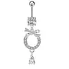 Comercio Electrónico Europeo y Americano Estilo Nuevo Delfín Lindo y Moderno Sexy Brillante Incrustado de Circonita Joyería de Piercing Anillo para Ombligo Anillo de Vientre