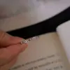 Anel Liso Quadrado de Diamante para Mulheres, Anel Aberto, Estilo Ins Coreano, Luxo Leve, Anel de Nicho de Alta Qualidade, Anel Simples
