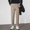 Pantalones de Moda Coreana para Hombre Rectos Slim-fit Estilo Hong Kong Caída Pantalones Casuales para Hombre