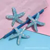 Lentejuelas Transparentes, Adornos de Resina de Estrella de Mar, Paquete de Materiales DIY Hechos a Mano con Pegamento Simulado de Crema, Adornos de Estrella de Mar Accesorios Pequeños