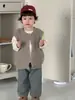 Chaleco Jacket Tejido para Niños Otoño 2026 Nuevo Cárdigan de Otoño para Bebé Estilo Coreano Ropa para Niños Traje Casual para Niños