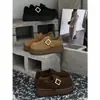 Novedad Otoño 2026 Estilo Mujer Ante de Vaca Retro Suela Gruesa Aumento de Altura Hebilla Moda Slip-On Zapatos Birkenstock