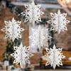Natal 3D decoração de floco de neve tridimensional Enfeites de pingente de árvore de Natal jardim de infância shopping center sala de aula enfeites criativos