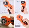 Cuchillo de rueda cortadora redondo de 45 mm para cortar tela cuchillo cortador de cuero con mango de cuchilla cuchillo cortador de rueda cuchillo cortador de tela