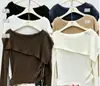 Chal de retazos estilo francés con manga larga de encaje para mujer, moda europea, nuevo diseño de principios de otoño, elegante y único, camiseta básica adelgazante