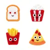 Bolígrafo de Gel Creativo de Papas Fritas, Refresco, Hamburguesa, Helado - Diseño de Comida Rápida con Tapa de Silicona de Dibujos Animados