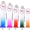 Tapón Anal de Cristal Bicolor Color Mixto Pene Artificial Dispositivo de Masturbación Femenina Productos Sexuales para Adultos Venta al por Mayor
