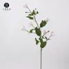 Venda direta da fábrica: Arranjo floral estilo linha de flor de trepadeira clematite de ramo longo, design de casamento violeta artificial