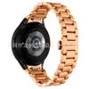Adequado para pulseira de três contas para relógio Samsung watch6/6 classic, pulseira com fecho borboleta de três contas, pulseira de metal