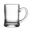 Vaso de Cerveza de Barril de Vidrio Grueso Resistente al Calor con Asa Vaso de Té para Hogar Salón de Mahjong Gran Capacidad 380 ml