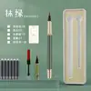 Caneta Pincel Macia Estilo Caneta Tinteiro, Caneta Pincel Elegante Portátil, Caneta para Copiar Escrituras Shanglin Fu, Caneta Caligráfica Pequena com Tinta, Venda por Atacado de Caneta com Cartucho de Tinta