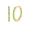 Pendientes de Aro Redondos para Mujer de Plata de Ley s925 Transfronterizos Estilo Ins Europeo y Americano Hebilla de Oreja Pendientes de Aro para Oreja Circonita Multicolor Elegante Joyería