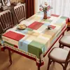 Toalha de Mesa Estilo Americano, Impermeável, à Prova de Óleo, Não Lavável, Novo Modelo 2025, Luxo Leve, Sensação de Alta Qualidade, Retangular, Toalha de Mesa para Sala de Jantar que Melhora o Ambiente
