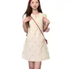 Nuevo Estilo de Verano 2025, Diseño de Nicho, Vestido Versátil de Lunares de Manga Corta, Falda Corta Reductora de Edad para Mujer
