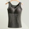 Novo Colete Térmico com Controle de Barriga em Renda Escovada Outono/Inverno para Mulheres com Bojo Fixo, Camada Base Térmica Sem Costura