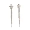 Pendientes Super Brillantes de Borla de Estrella y Perlas para Mujer, Diseño de Nicho, Moda de Alta Gama, Pendientes Versátiles y Elegantes, Accesorios de Oreja de Moda