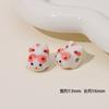 Lindo dibujo animado tridimensional de gato de cerámica diy hecho a mano lindos accesorios para el cabello pendientes pulsera material de cuentas al por mayor