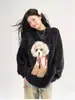 Suéter Suave de Terciopelo de Visón con Cachorro Rojo de Navidad para Mujer, Jersey de Punto Informal para Otoño e Invierno, Nuevo Estilo Pareja para Año Nuevo