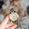 Reloj de Aleación para Mujer de Moda Simple Reloj de Diseño de Esfera Hidráulica Marca Famosa Reloj Exquisito Redondo y a la Moda