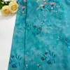 Tela Jacquard de Seda Arrugada con Patrón Floral y de Pájaros Tinta Bizi - Material Jacquard para Vestido Cheongsam y Blusa de Mujer Estilo Chino Tradicional