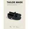 211A-10 Sapatos para Aumentar a Altura para Mulheres Baixas, Estilo Retro para Noite, Sapatos Mary Jane com Tiras, Sapatos de Lã