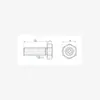 PAX01-M8 M10 M12-L5 L10 L15 Parafuso Sextavado Externo com Furo Passante Rosca Fina Parafuso de Ajuste Oco