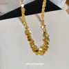 Collar con Flecos de Corazón de Lentejuelas Metálicas Transfronterizo Europeo y Americano Moda Cadena Versátil para Clavícula Diseño de Nicho Collar Gargantilla Accesorio