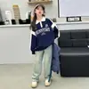 Sudadera para Niñas 26 Estilos Nuevos para Primavera y Otoño, Camisa Polo de Otoño e Invierno con Cuello Campana, Suéter de Manga Larga para Niñas, Adecuado para Niños Mayores