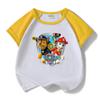 Wang Wang Equipe de roupas infantis de algodão de manga curta T-shirt shorts de duas peças de verão infantil novos meninos bonito terno casual