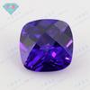 Fertilizante de gemas Huagang, base cuadrada puntiaguda, superficie de tortuga, almohada de circonio azul púrpura, superficie de celosía, piedra desnuda de circonio azul púrpura, gema al por mayor