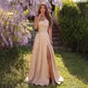 Vestido de noite europeu e americano transfronteiriço de cetim fluido, luxo leve, elegância intelectual, vestido de noiva vintage francês para exterior