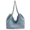 Grande capacidade 2024 Nova bolsa jeans outono feminina versátil bolsa de ombro com corrente bolsa de pano bolsa tote de alta qualidade