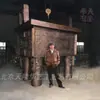 Gran Adorno de Trípode de Bronce, Trípode de Bronce de la Dinastía Shang, Regalo de Inauguración de Casa con Trípode de Bronce de la Dinastía Shang, Entrega e Instalación de Bronce
