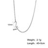 Collar Lateral Mini Inicial Letra A- Z Collar de Acero Inoxidable Regalo para Mujer Joyería de Aniversario