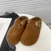 Zapatos Cálidos Birkenstock Estilo Retro Nuevo Invierno 2026 para Mujer, Punta Redonda, Suela Gruesa, Que Aumentan la Altura, Suela Suave, Sin Cordones, Zuecos de Punta Cerrada