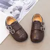 Zapatos de Piel para Niñas Estilo Primavera 2026, Mocasines de Suela Blanda Estilo Británico para Niños, Zapatos Individuales Birkenstock