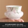 Lavabo para té Jianshui con flor de glicina pintado a mano de fábrica, accesorios de juego de té de cerámica grande, jarra de agua, tetera, tanque para residuos de té de escritorio de alta gama