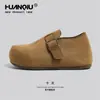 Sapatos Birkenstock Universais Retrô de Solado Grosso para Mulheres 2025 Novos de Inverno Sapatos Birkenstock Tudo Incluído Sapatos Slip-On