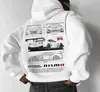 Sudadera con Capucha para Hombre Estampado de Coche Popular Transfronterizo Primavera 2025 Patrón de Latido del Corazón Sudadera con Capucha Venta Caliente