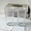 Estilo ins capacidad grande taza de café americano con hielo latte vaso de vidrio alto para el hogar vaso para beber agua vaso para jugo vaso para bebidas