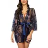 Amazon Comercio Exterior Europeo y Americano Sexy Encaje Transparente Malla Sexy Pijamas, Camisones, Ropa Exterior, Lencería Sexy de Talla Grande