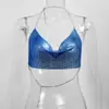 Venda Direta de Fábrica Transfronteiriça Estação Independente de Boate Feminina Aliexpress Corrente de Metal Lantejoula Alça Tubo Top 842